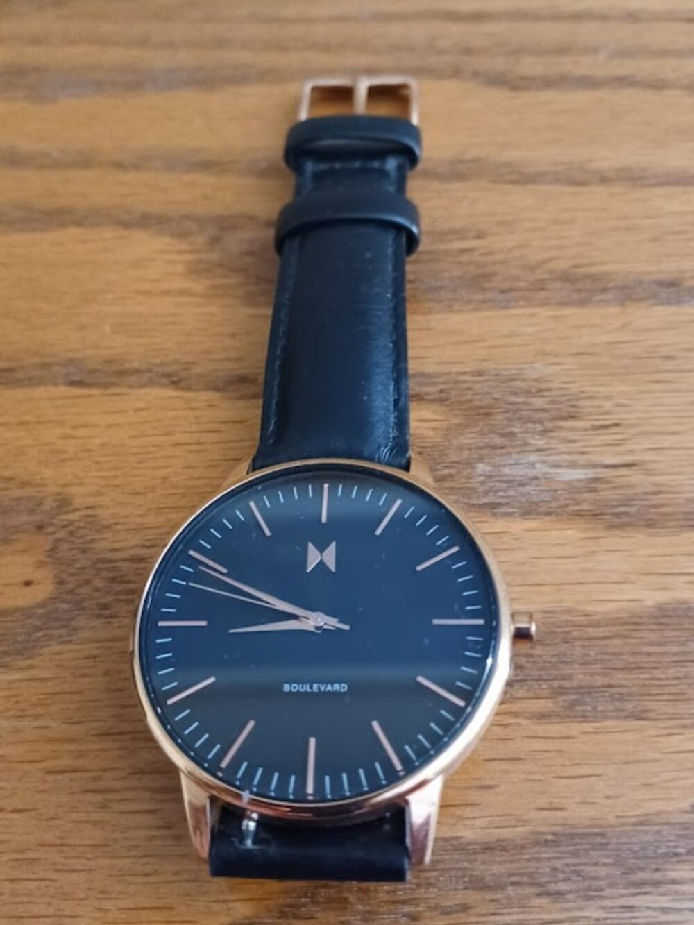 Ladies MVMT BOULEVARD SERIES Santa Monica w/ Rose Gold Bezel/Black Face/Strap